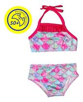 Biquini Infantil Moda Praia Verão Sereia Proteção Uv50 1ao7