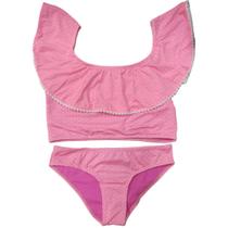 Biquíni Infantil Proteção UPF50+ Babado - Kallani Poá Biquíni Infantil Proteção UPF50+ Babado - Kallani Poá