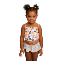 Biquíni Infantil Proteção UPF50+ Bebê - Baby Flower - Verão 2024