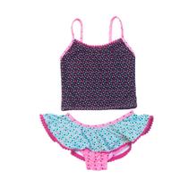 Biquíni Infantil Proteção UPF50+ Bebê Regata - Polka Dots Triple