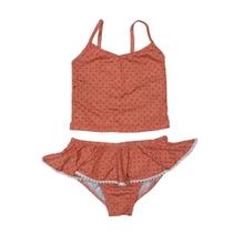 Biquíni Infantil Proteção UPF50+ Bebê - Xadrez Laranja