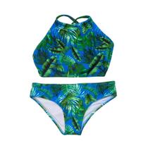 Biquíni Infantil Proteção UPF50+ Capri - Leaves Biquíni Infantil Proteção UPF50+ Capri - Leaves