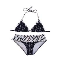 Biquíni Infantil Proteção UPF50+ Cortininha - Black Anchors