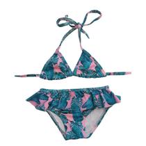 Biquíni Infantil Proteção UPF50+ Cortininha Pink Garden