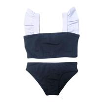 Biquíni Infantil Proteção UPF50+ Julie - Black and White Biquíni Infantil Proteção UPF50+ Julie - Black and White