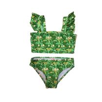 Biquíni Infantil Proteção UPF50+ Julie- Green Flower - Mystique Nature
