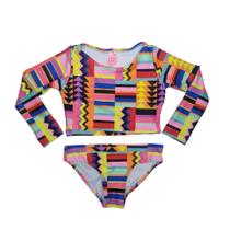 Biquíni Infantil Proteção UPF50+ Manga Longa Afrika Colors - Alto Verão 2024 Biquíni Infantil Proteção UPF50+ Manga Longa Afrika Colors - Alto Verão 2024