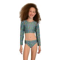 Biquíni Infantil Proteção UPF50+ Manga Longa - Flor de Lótus Biquíni Infantil Proteção UPF50+ Manga Longa - Flor de Lótus