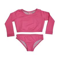 Biquíni Infantil Proteção UPF50+ Manga Longa Rosa Chiclete - Verão 2023 Biquíni Infantil Proteção UPF50+ Manga Longa Rosa Chiclete - Verão 2023