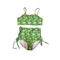 Biquíni Infantil Proteção UPF50+ Olivia - Green Flower - Mystique Nature