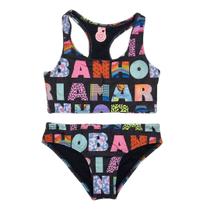 Biquíni Infantil Proteção UPF50+ Top Atlético Banho Maria - Verão 2023