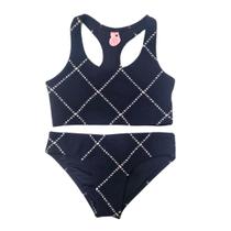 Biquíni Infantil Proteção UPF50+ Top Atlético - Cannes Black