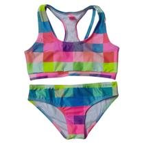 Biquíni Infantil Proteção UPF50+ Top Stripe - Psicodelic Grande