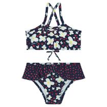 Biquíni Infantil Proteção UV Flores Marinho Up Baby Biquíni Infantil Proteção UV Flores Marinho Up Baby