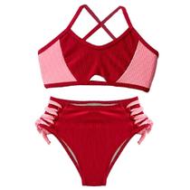 Biquini Infantil sem bojo com textura tecido brilhoso Biquini Infantil sem bojo com textura tecido brilhoso