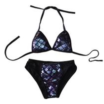 Biquini infantil sereia escama colorido meninas P 1-2 anos Biquini infantil sereia escama colorido meninas P 1-2 anos