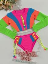 Biquíni Infantil Siri Kids Cropped Manga Longa Giovana Euforia 39115 Biquíni Infantil Siri Kids Cropped Manga Longa Giovana Euforia 39115