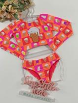 Biquíni Infantil Siri Kids Cropped Manga Longa Mila Ice Cat 39164 Biquíni Infantil Siri Kids Cropped Manga Longa Mila Ice Cat 39164