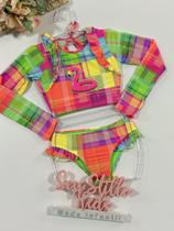 Biquíni Infantil Siri Kids Cropped Manga Longa Talita X-Color 39224 Biquíni Infantil Siri Kids Cropped Manga Longa Talita X-Color 39224