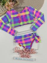 Biquíni Infantil Siri Kids Cropped Manga Longa Thais Sweet Color 40106 Biquíni Infantil Siri Kids Cropped Manga Longa Thais Sweet Color 40106