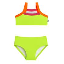Biquíni Infantil Top com Calcinha Neon Amarelo Limão Cecí