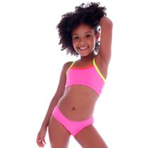 Biquini Infantil Top Neon Rosa - Cecí Biquini Infantil Top Neon Rosa - Cecí