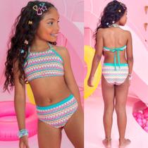 Biquini~Infantil Trico 3D - Kukiê - Referência 66466 Biquini~Infantil Trico 3D - Kukiê - Referência 66466