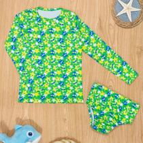 Biquini Infantil UV50+ Praia e Piscina Estrelinhas Verde Biquini Infantil UV50+ Praia e Piscina Estrelinhas Verde
