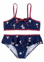 Biquini Infantil Verão Praia Menina Proteção UV 50 Azul Cute Dog Malwee Biquini Infantil Verão Praia Menina Proteção UV 50 Azul Cute Dog Malwee