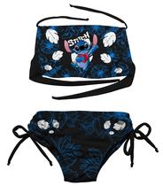 Biquíni Infatil Top Faixa + Hot Pants Stitch Cintura Alta Cropped Asa Delta