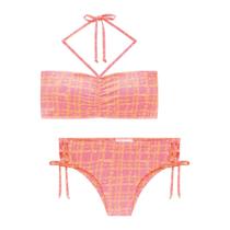 Biquíni Juvenil Lilimoon em Malha Proteção UV50+ na cor Rosa Biquíni Juvenil Lilimoon em Malha Proteção UV50+ na cor Rosa