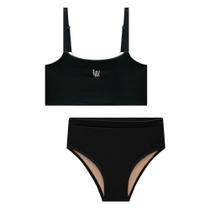 Biquini Juvenil Lilimoon Malha Tradicional UV Dry 50+ Preto Biquini Juvenil Lilimoon Malha Tradicional UV Dry 50+ Preto