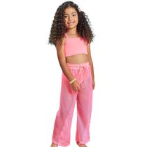 Biquíni Kukiê Em Malha C/ Proteção UV 50+ Rosa Neon Verão Biquíni Kukiê Em Malha C/ Proteção UV 50+ Rosa Neon Verão