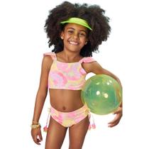 Biquíni Kukiê Em Malha C/ Proteção UV 50+ Rosa Verão