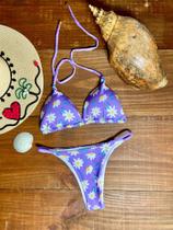 Biquini lilás floral Biquini lilás floral