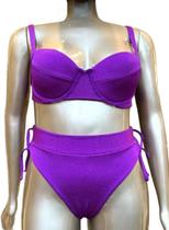 biquini lilas plus size para gordinhas com bojo e aro biquini lilas plus size para gordinhas com bojo e aro