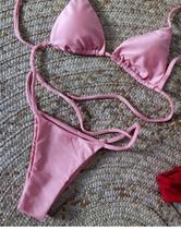 Biquíni lisbella na laycra gloss,rose Tam p
