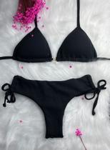 Biquíni Liso Cortininha Calcinha Asa Delta Amarrar Texturizado 010 Biquíni Liso Cortininha Calcinha Asa Delta Amarrar Texturizado 010