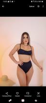 Biquini liso meia taça e calcinha hotpant Biquini liso meia taça e calcinha hotpant