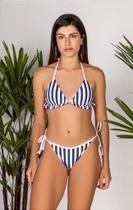 Biquini Listrado Azul Marinho Marina