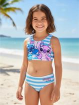 Biquini Listrado Stitch e Angel Praia Momi