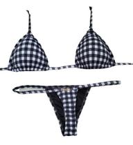 Biquíni Lolla Brasil Fio Dental Xadrez Preto Biquíni Lolla Brasil Fio Dental Xadrez Preto
