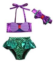 Biquíni Maiô Fantasia Princesa Sereia Ariel Praia Infantil Biquíni Maiô Fantasia Princesa Sereia Ariel Praia Infantil