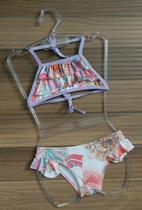 Biquíni Maiô Infantil de Menina Moda Verão Praia Piscina Diversas Cores e Estampas (Tamanho 2 ao 6)