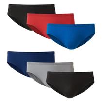 Biquíni masculino Hanes que absorve a umidade, pacote com 6 Biquíni masculino Hanes que absorve a umidade, pacote com 6