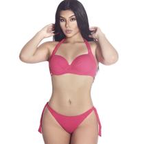 Biquíni meia taça e calcinha empina bumbum de amarrar Biquíni meia taça e calcinha empina bumbum de amarrar