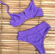 Biquíni meia taça lilás Biquíni meia taça lilás