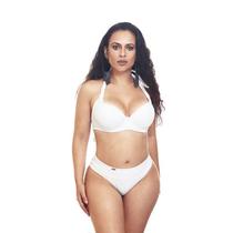 Biquíni meia taça plus size e calcinha fio dental