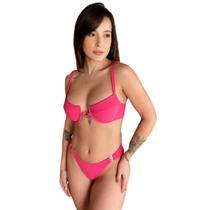 Biquíni Meia Taça Retrô Mykonos Canelado Ibiza Biquíni Meia Taça Retrô Mykonos Canelado Ibiza