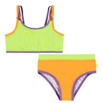 Biquini Menina BGR em Malha Splash Proteção UV 50+ Amarelo Neon Biquini Menina BGR em Malha Splash Proteção UV 50+ Amarelo Neon